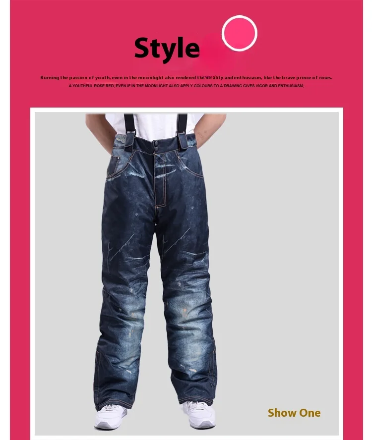 Jeans Sci Antivento, Impermeabile, Spesso, Caldo e Durevole Pantaloni di Cotone_voghion.com