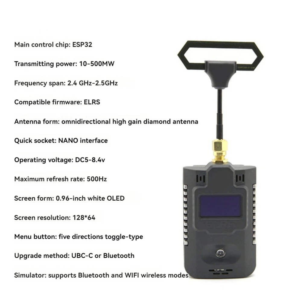 L93A-For JUMPER T-Pro AION ELRS 2.4Ghz TX-NANO 송신기 ESP32 500Mw ELRS 2.4 TX 모듈 FPV 레이싱 드론용