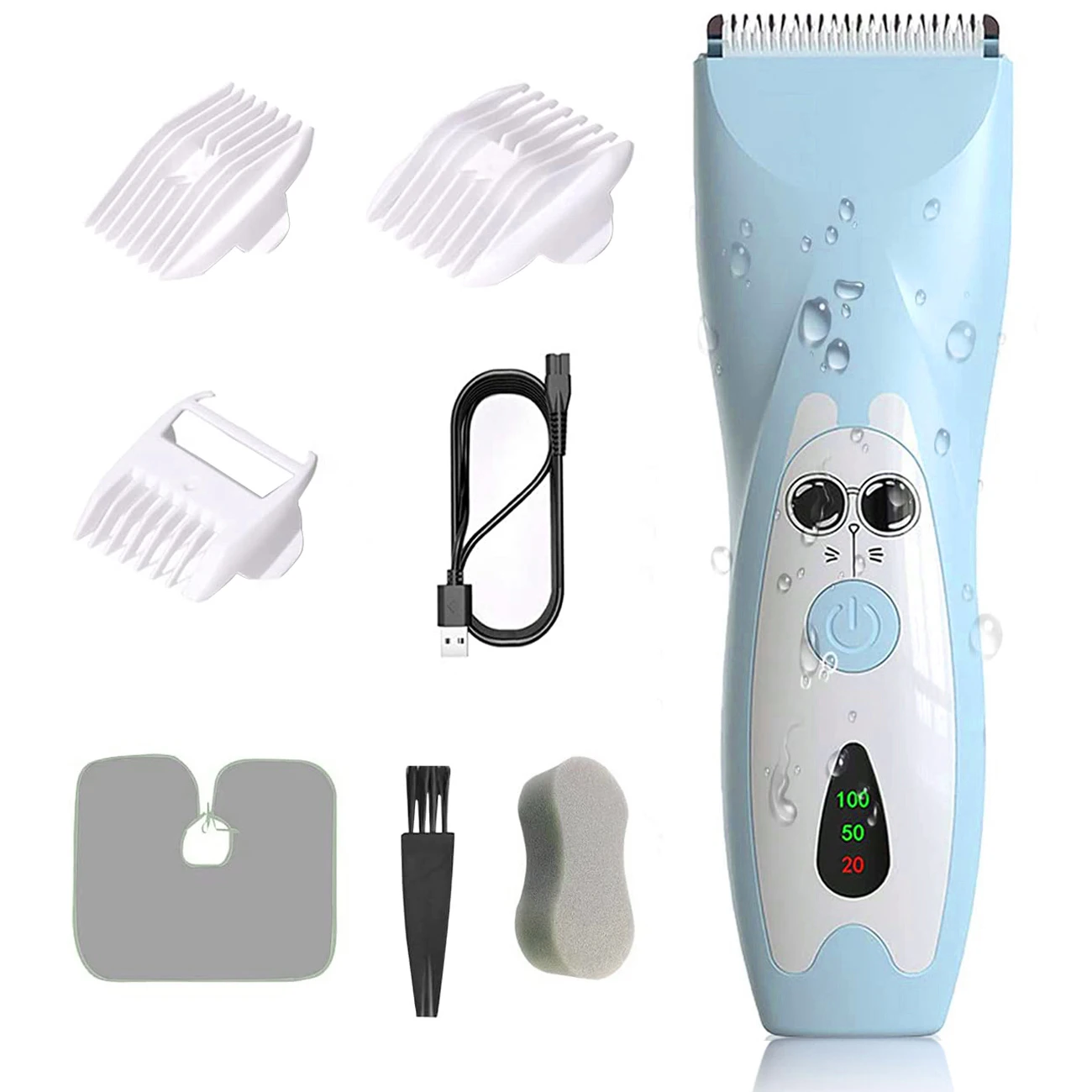 Hair clipper Hair trimmer Quiet Baby Hair Clipper Electric Rechargeable Kids Hair Trimmer for Children Grooming Haircut Machine Ceramic Blade Waterproof