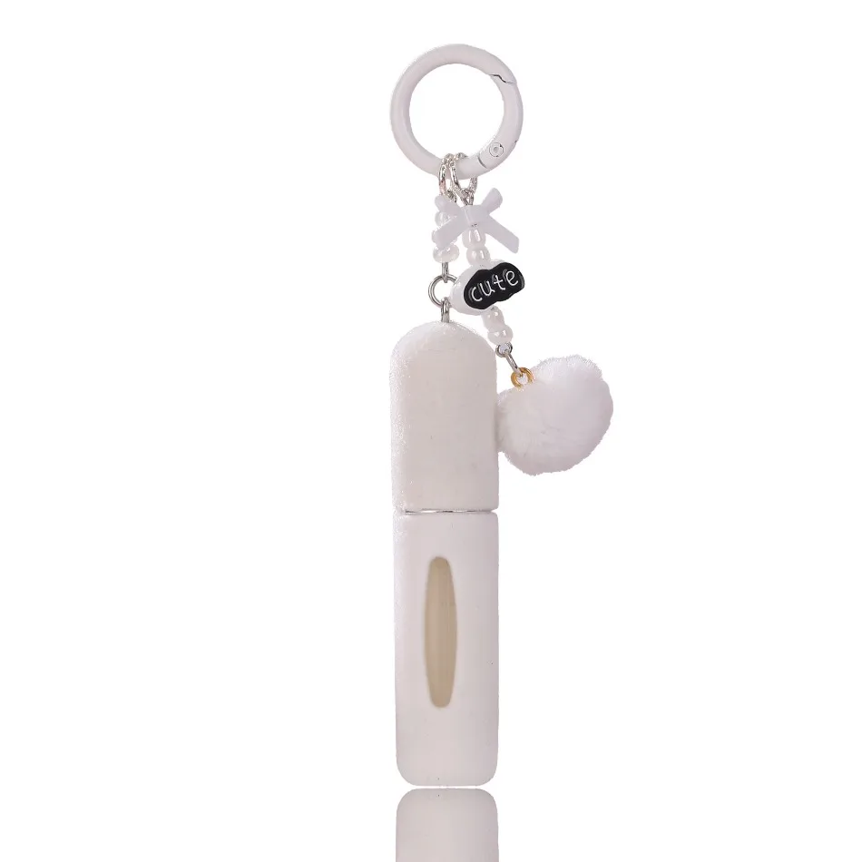 New Plush Perfume Keychain Bottle 5ML Refillable Mini Atomizer with Charger Base, Cute ... - SKU PPKB1100 - UGI Packaging