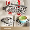 BEISHI Wall Mounted Foldable Aluminum Sock Drying Rack Windproof Clips Clothespin Towel Bra Laundry Hanger Bathroom Accessories 5