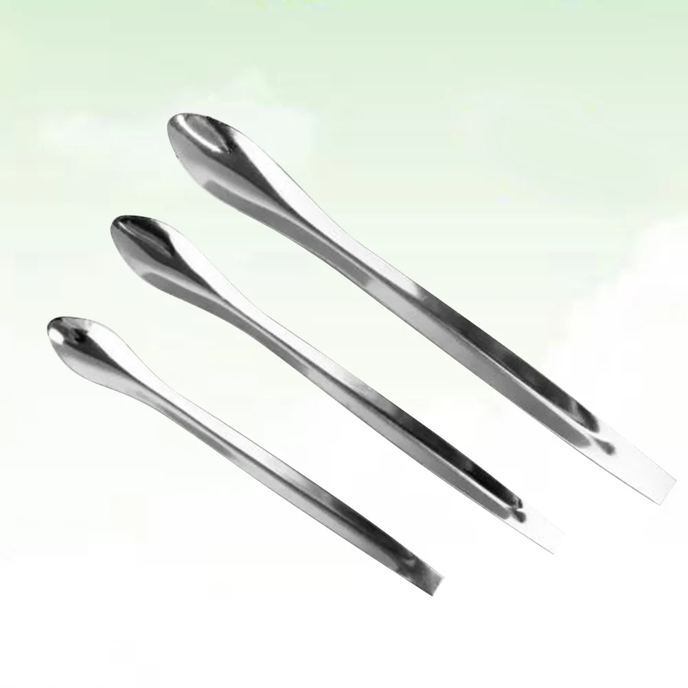 

3 PCS Spatula Makeup Stainless Steel Subpackage Tool Lipstick Powder Spoon
