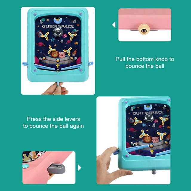 Children Desktop Pinball Game Machine Fun Parent-Child Interactive Pinball Games Toys Kids Table Shooting Board Games 3