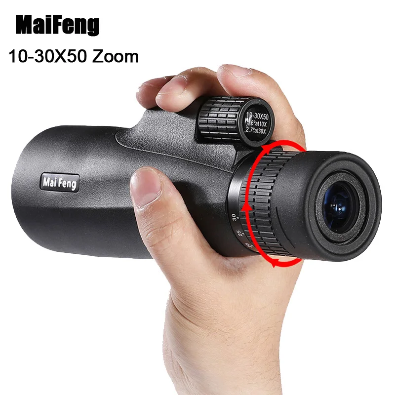 Maifeng 단안경 줌 Bak4 프리즘 HD 광학, 강력한 쌍안경, 야간 투시경,..