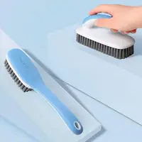 Laundry Brush For Stain Removal 2X Clothes Washing Brush Ergonomic Grip Multi-Purpose Cleaning Tool Bathroom Supplies For Fabric 2
