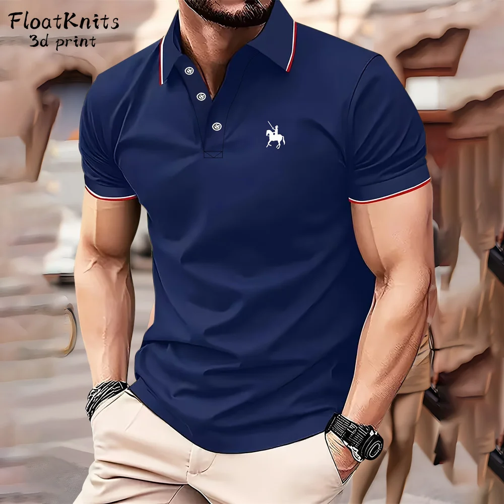 Minimalist Lapel Polo Shirt for Men Striped Men's Short Sleeve Tee Summer Men's Clothing Business T Shirt for Man Polo Shirt Top 8 S9cb613218e91478f84f582767cb8ba5fj