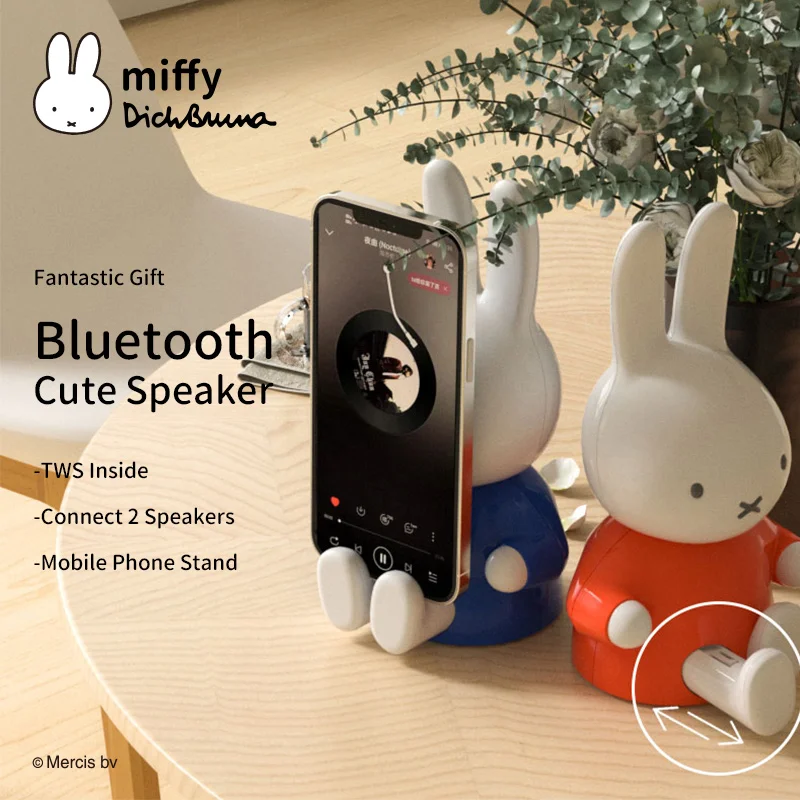 MIPOW&miffy Bluetooth Speaker TF Card Cute Wireless Speaker Stereo Outdoor Music Vibro Speakers Subwoofer Loudspeaker Desktop Bluetooth Speaker