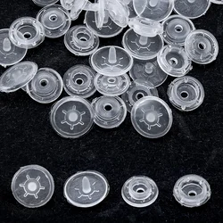 Bulk Plastic Snap Buttons for DIY Clothing and Accessories (Transparent Button)