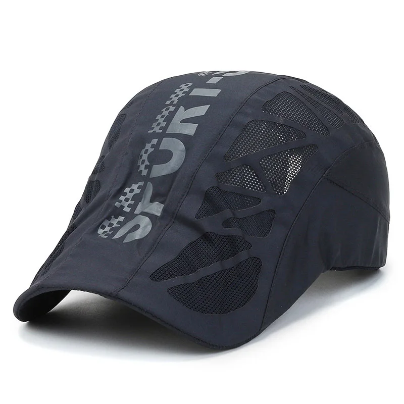 Summer Sport Letter Forward Hat Men Breathable Mesh Sunshade Quick Drying Outdoor Duckbill Cap Baseball Cap Gift
