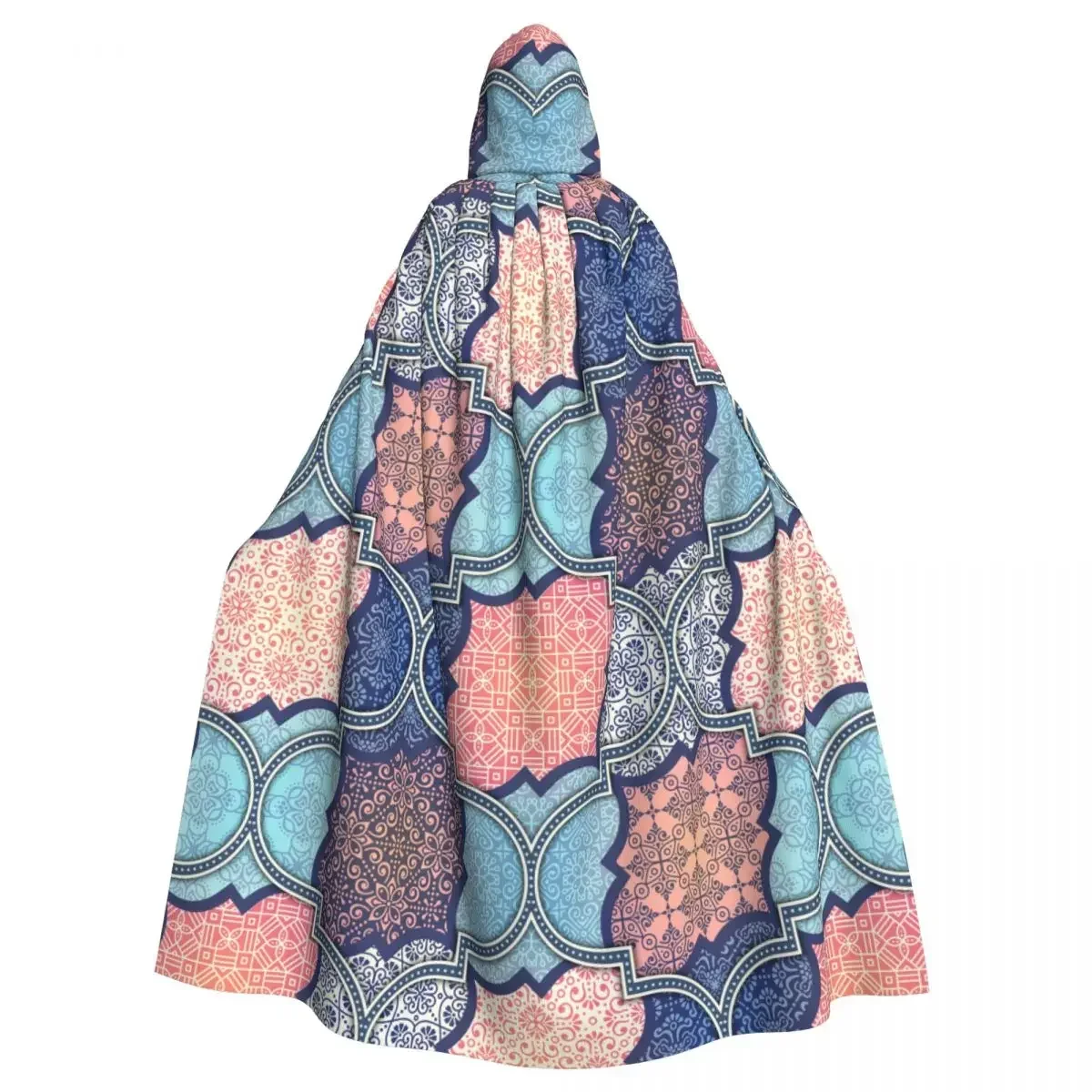 

Long Cape Cloak Abstract Ethnic Pattern Hooded Cloak Coat Autumn Hoodies