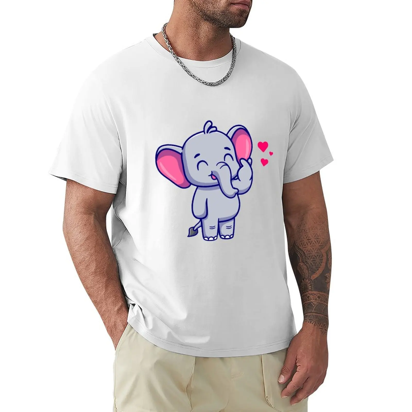 

Cute Baby Elephant T-shirt tees heavyweights summer clothes shirts graphic tees tshirts for men