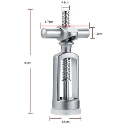 Elegant Vintage - Style Multifunctional Wine Opener - Zinc Alloy Corkscrew and Cork Puller for Effortless Opening (Silver)