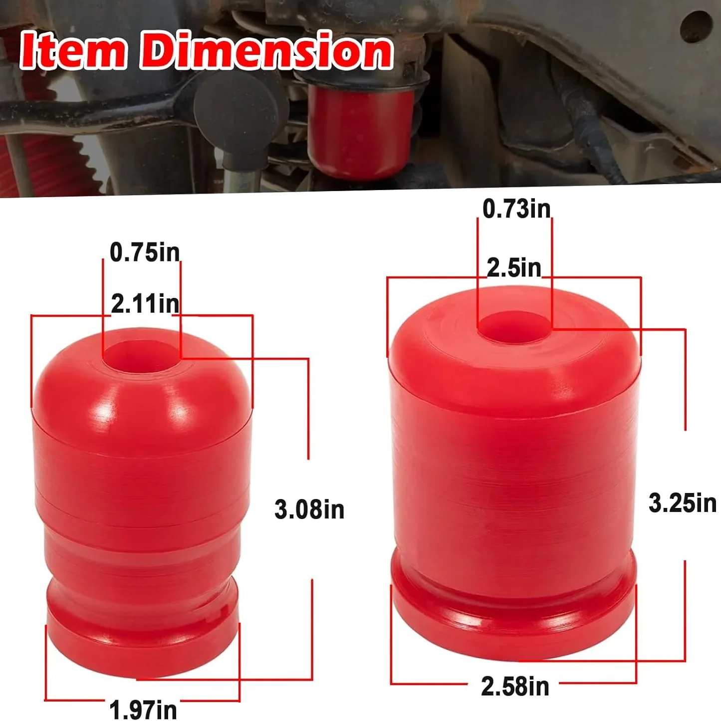1/2/4pcs 1-1303 1-1304 Bump Stops Kit for Jeep Wrangler JK JKU Sport Rubicon Sahara Freedom Unlimited 2007 -