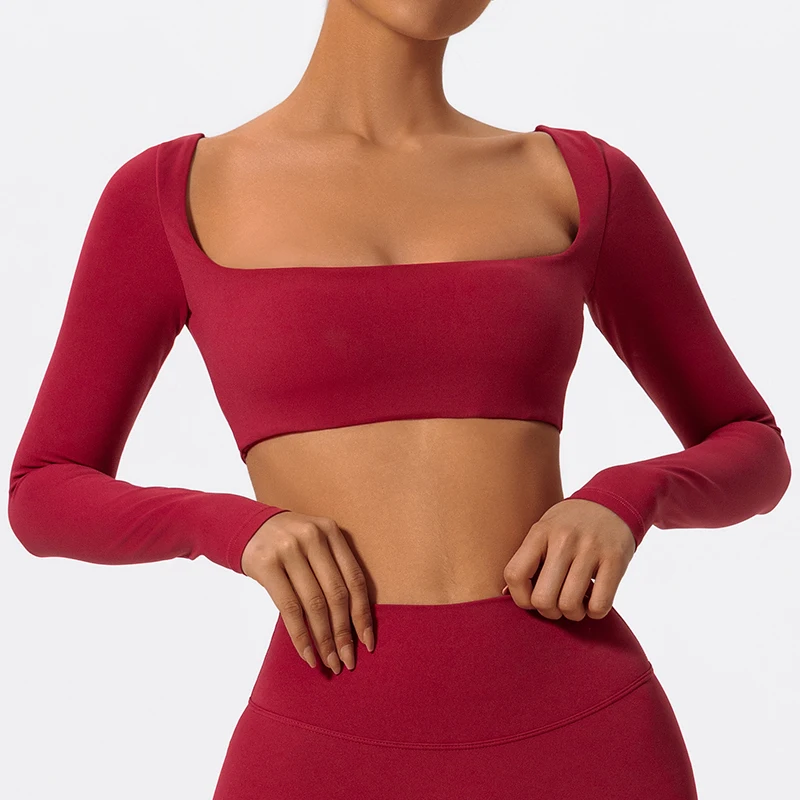 الرياضة طويلة الأكمام المرأة في الهواء الطلق الجري الصالة الرياضية ملابس اللياقة البدنية تي شيرت بأكمام طويلة قميص يوجا الصالة الرياضية رفع تجريب قطعة واحدة 2