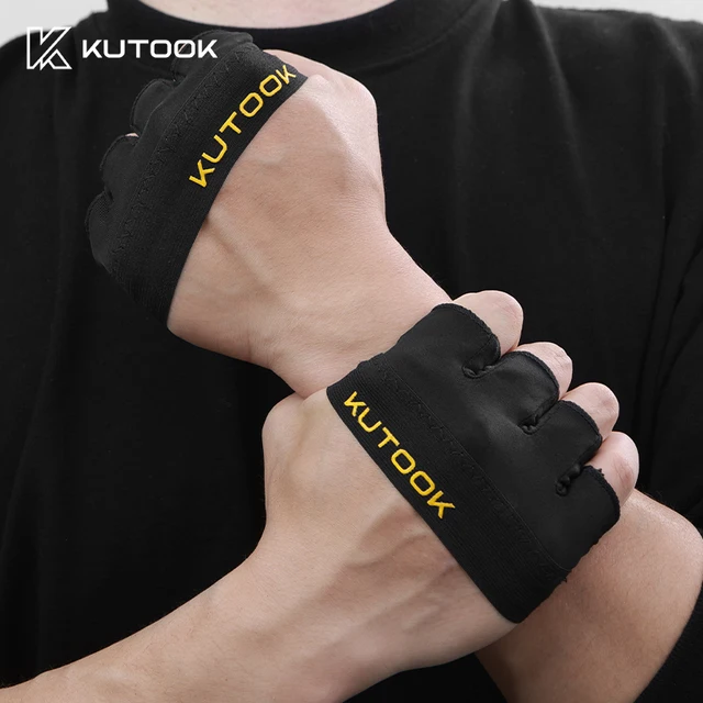 KUTOOK Men's And Women's Fitness Four Fingers Gloves Breathable Anti-slip Shock Absorption Yoga Dumbbell Cycling Sports Gloves 1