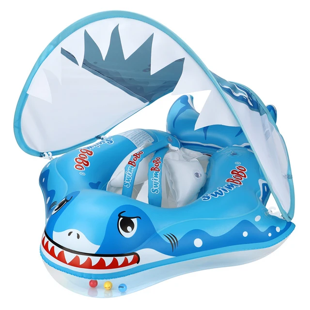 Shark Shaped Swimming Ring Inflatable Floating Circle Baby Water Seat Pool Toys Newborns Bathing Circle Toy Baby Accessories 2