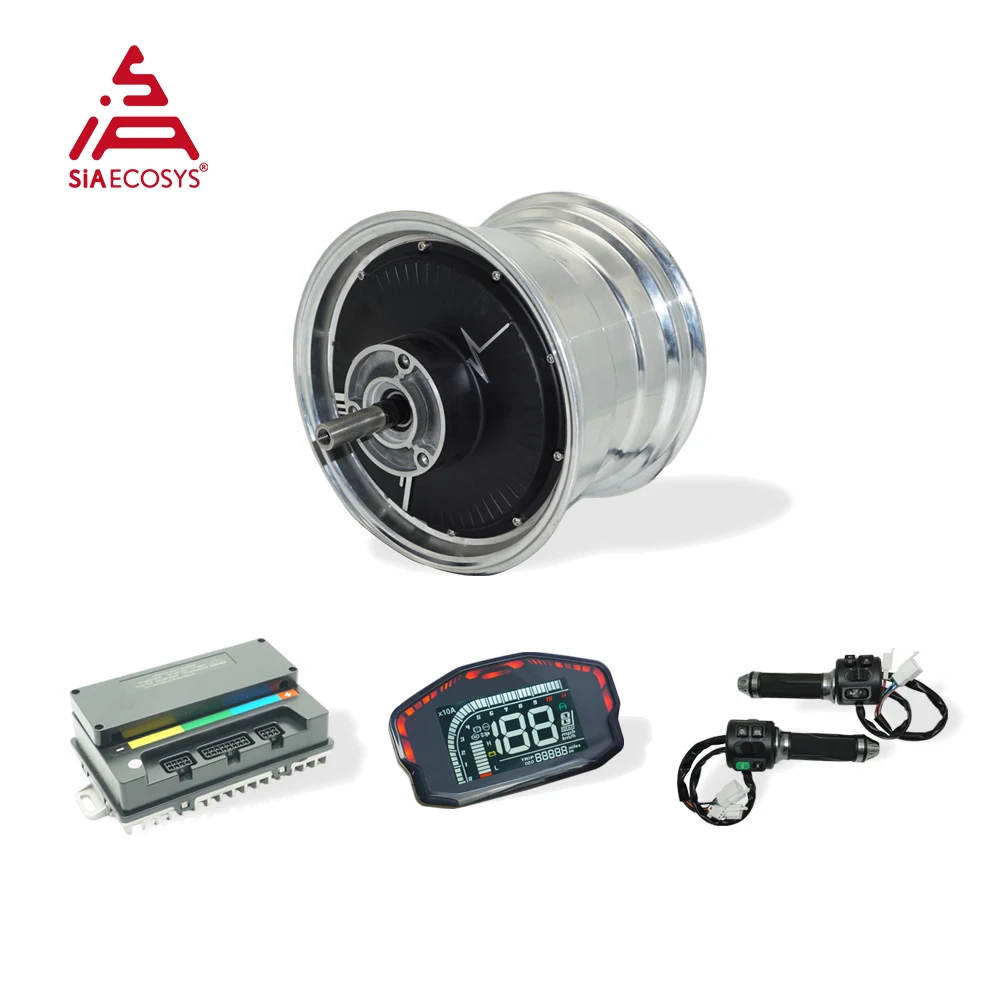 

SIAECOSYS QSMOTOR 10X7.0inch 2000W 212 Hub Motor 45KPH Conversion Kit With EM50sp Votol Controller For Electric Halley Scooter
