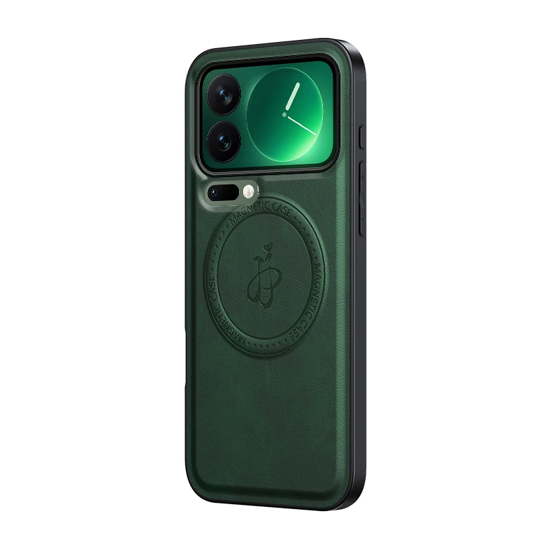 Magnetic Leather Stand Case with Camera Protection and Holder Cover