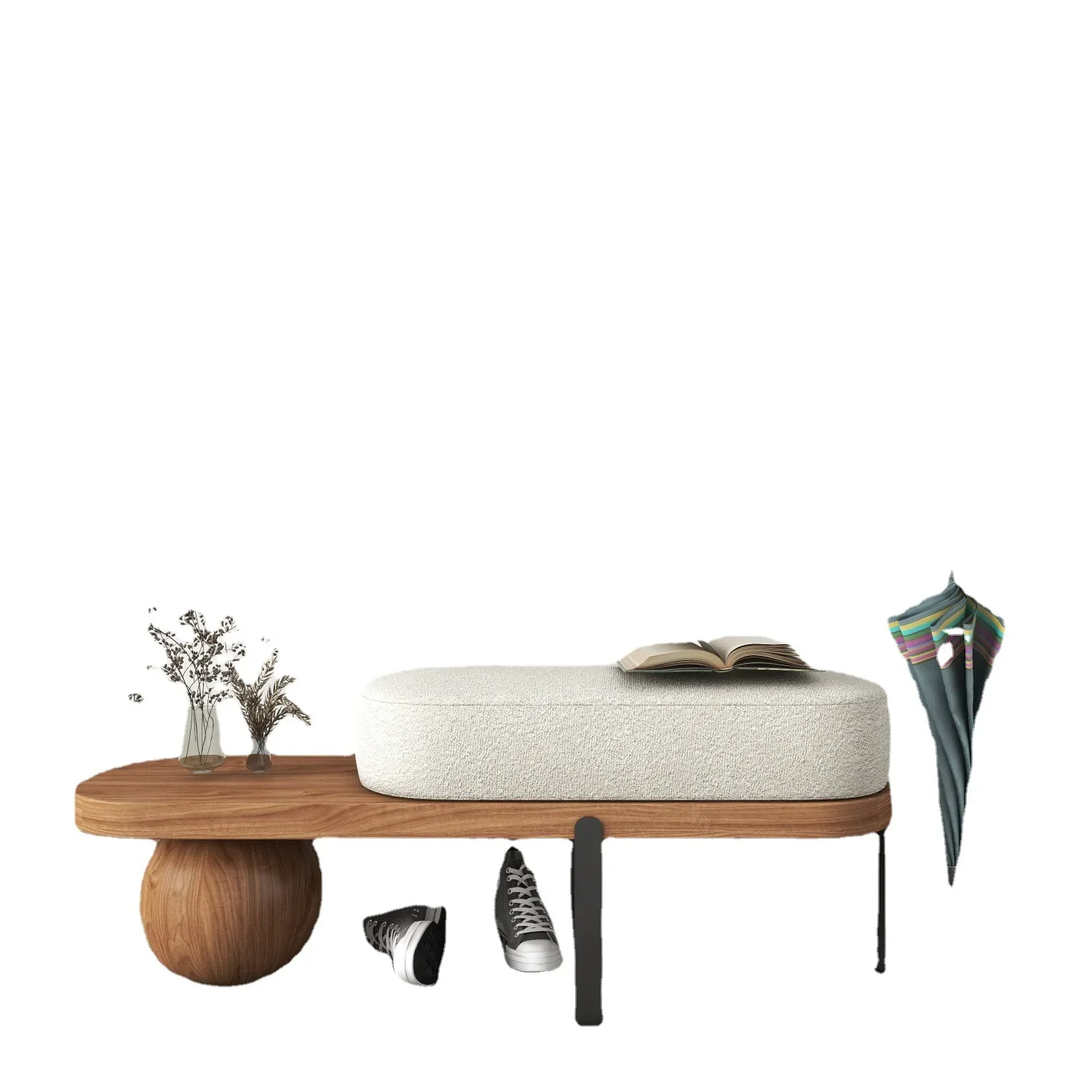 

Скандинавский сменный стул для обуви из массива дерева, простая гостиная, диван, скамейка для хранения, креативные отвалы, стул для кровати, домашняя мебель