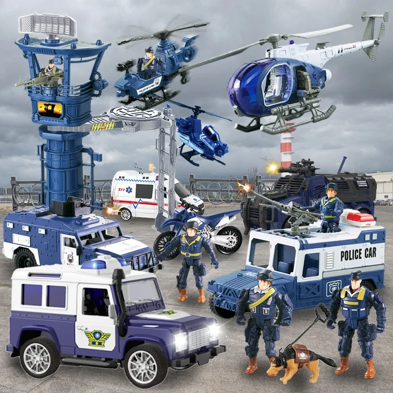 

MeiGe военные игрушечные автомобили, полицейский бронированный автомобиль, пожарная башня, военный корабль, Джип, мотооружие, солдат, игрушка для детей, подарок для мальчика Игрушечный костюм для детей 3 лет
