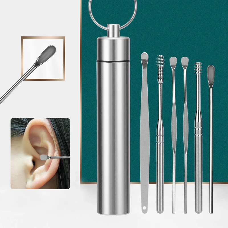 Ear Wax Pickers 6Pcs/Set ear pick ear wax cleaner ear cleaner set ear cleaner ear picking tools set ear wax removal kit
