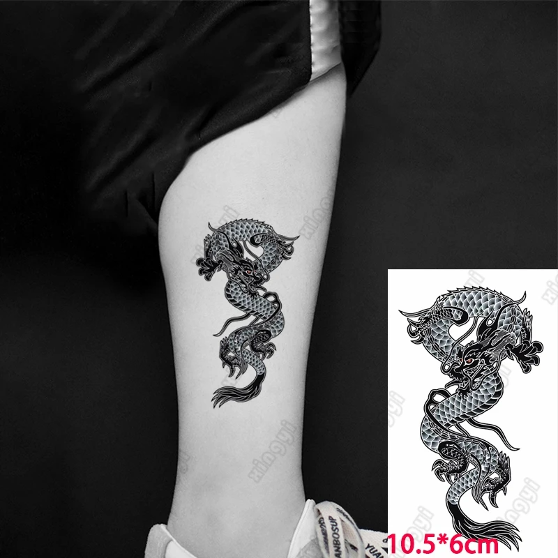 Black Dragon Tattoo Design Download High Resolution Digital Art PNG  Transparent Background Printable SVG Tattoo Stencil - Etsy
