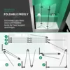 Tub Shower Door Semi-Frameless Foldable Hinged Bathtub Glass Door Screen for Shower with Tempered Coating Glass Panel Matte 4