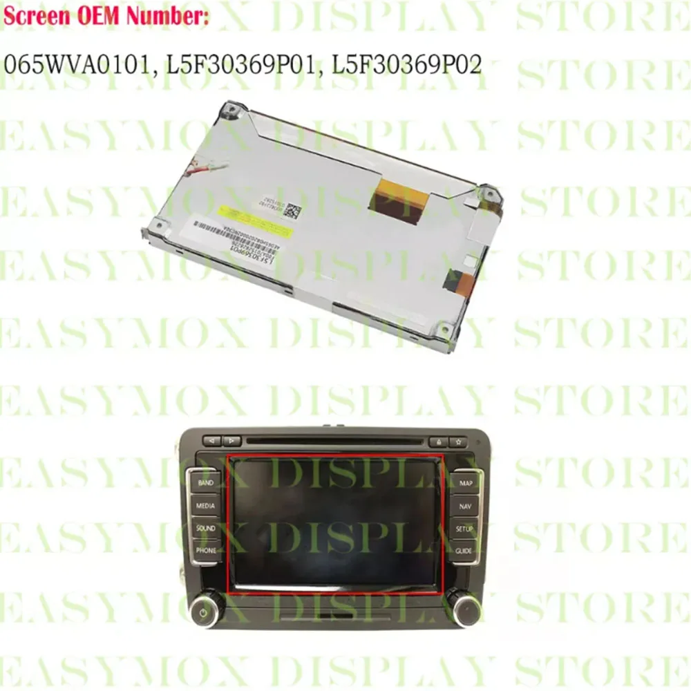 

6.5" LCD Display for Volkswagen Vw Crafter 2019 2020 2021 2022 2023 Navigation Radio GPS Screen Repair