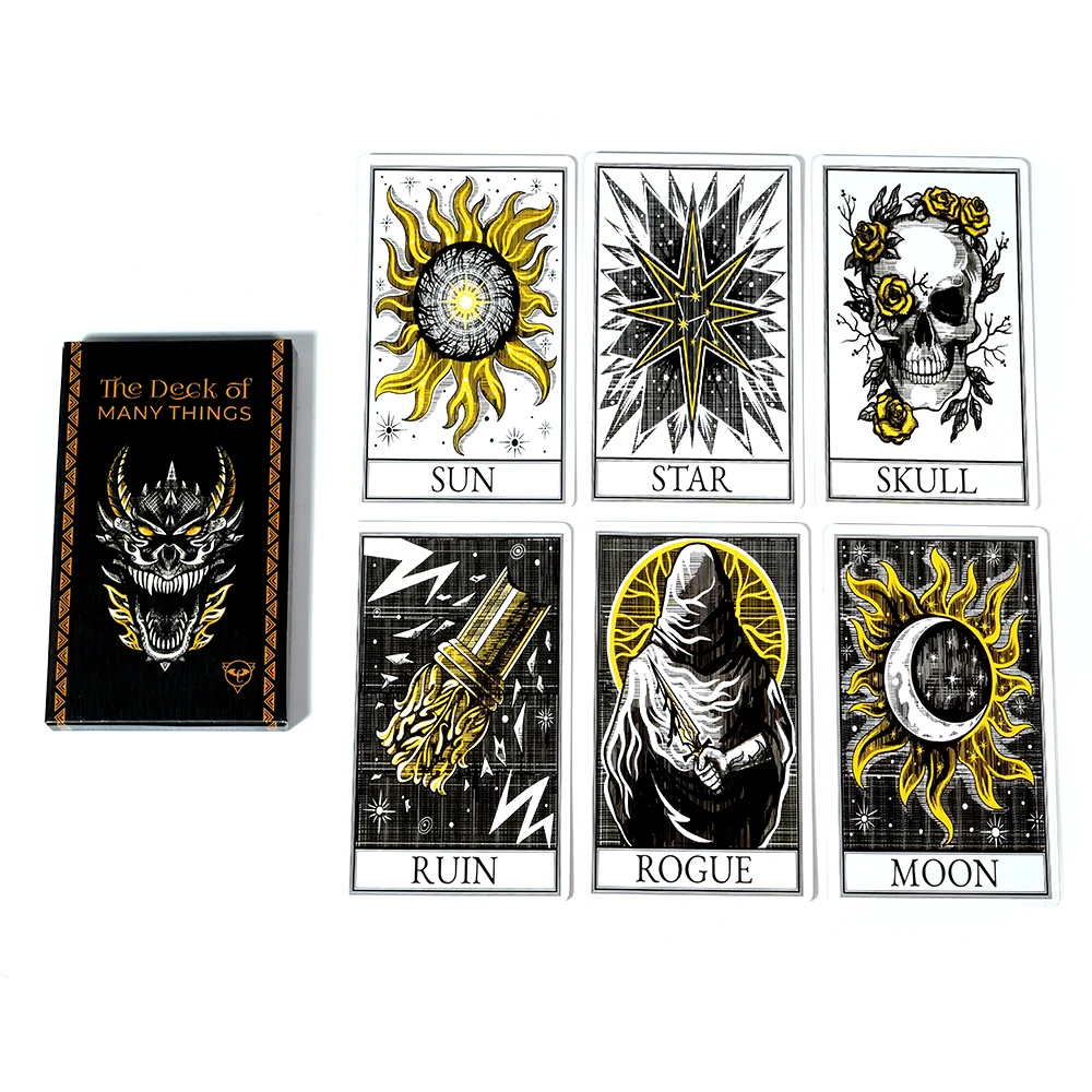 New The Deck of Many Things Tarot Cards Compatible w/ Dungeons and Dragons Fifth Edition Dungeon Master Gifts Fifth Edition Gift 5
