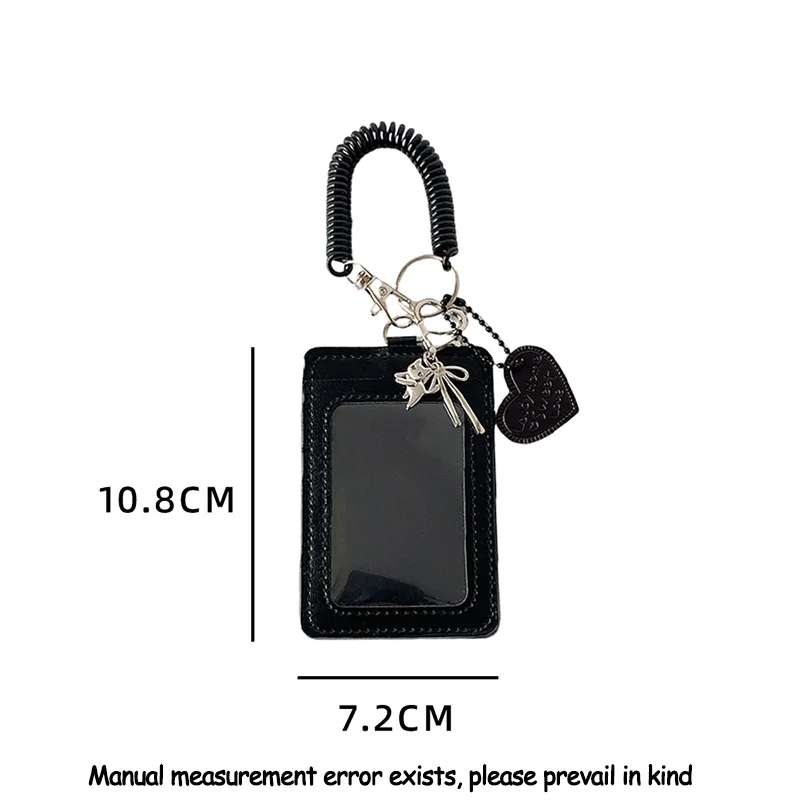 Premium Leather ID Card Holder with Keyring and Backpack Attachment