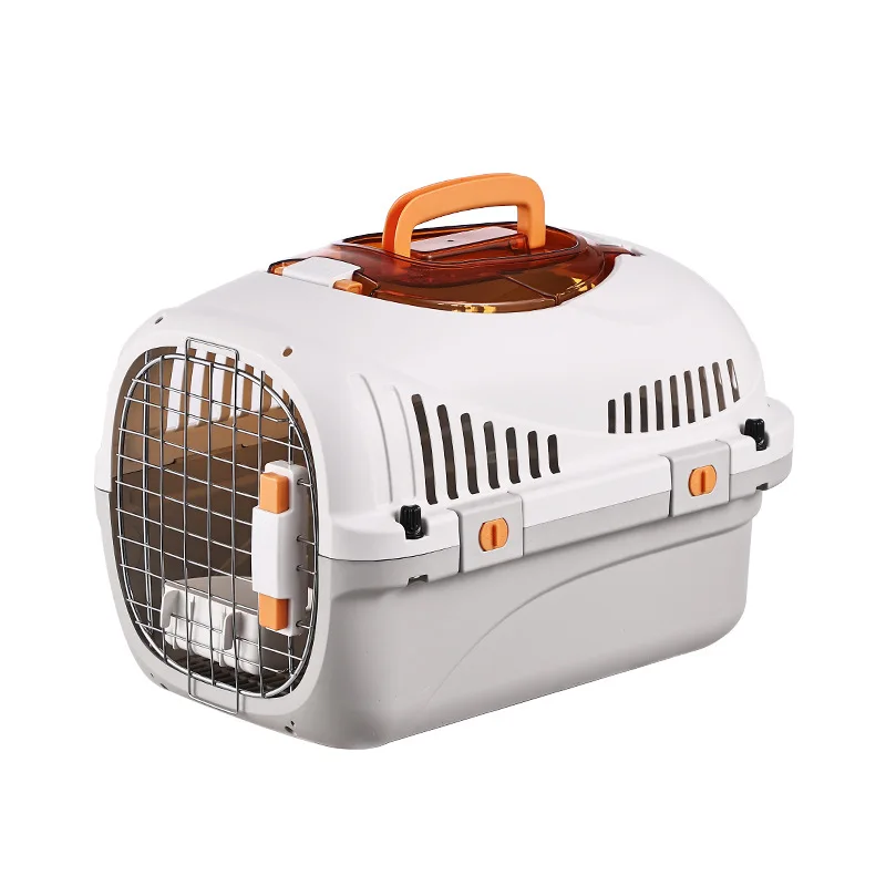 WOYYHO Pet Crates Portable Pet Box Car Cat Kennel Air Box Cat Air Iron Mesh Dog Traveling Suitcase