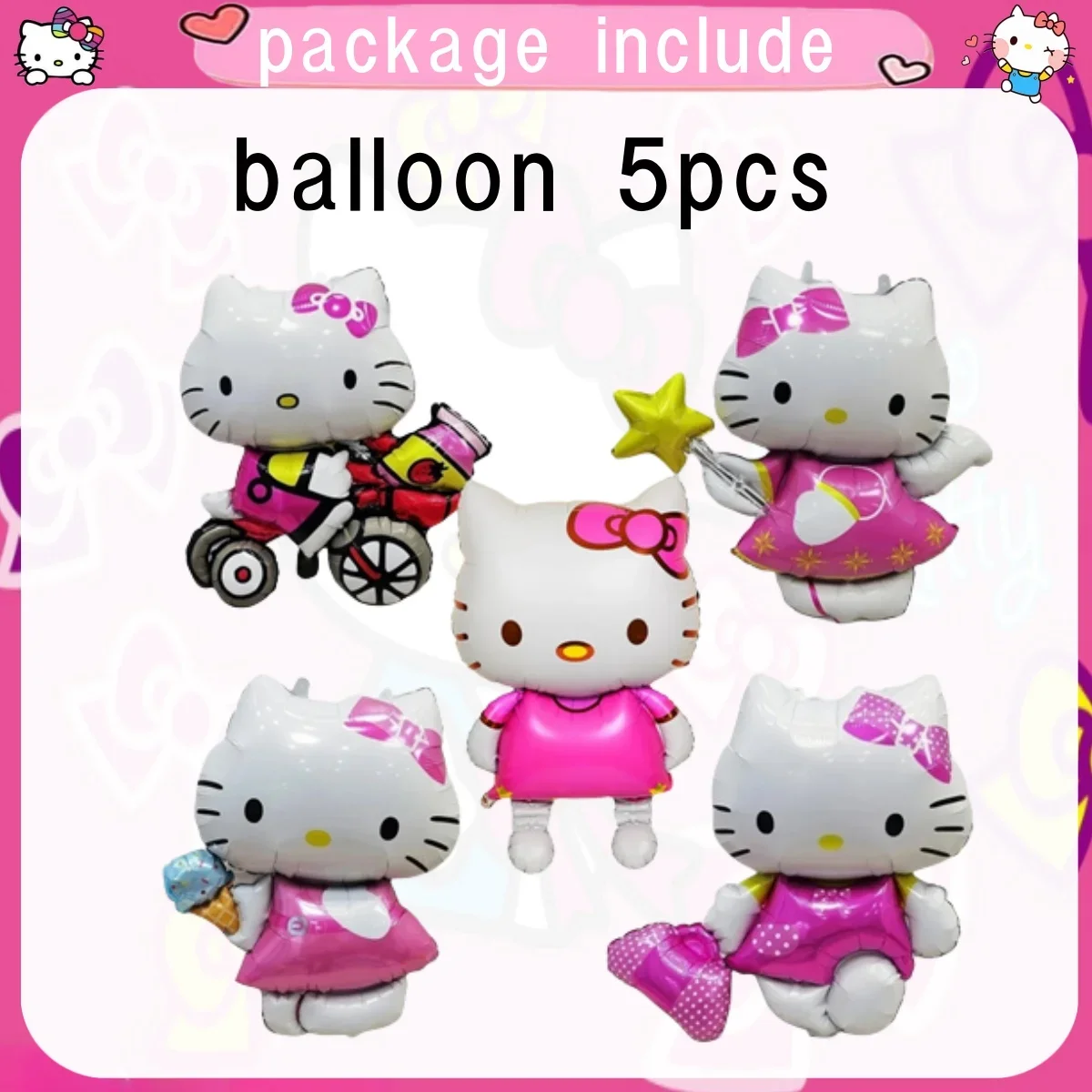 thumbnail image 1 of Decoraciones para fiesta de cumpleaños de Hello Kitty, vajilla con forma de gato kawaii, plato, mantel, pegatinas para baby shower, regalos para niñas, suministros para fiestas, 1 of 5