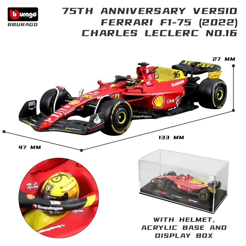F1ラジコンカー。ミニカー。 ラジコンカーバイザー,Bburago-F1チャンピオン,1:43,2023