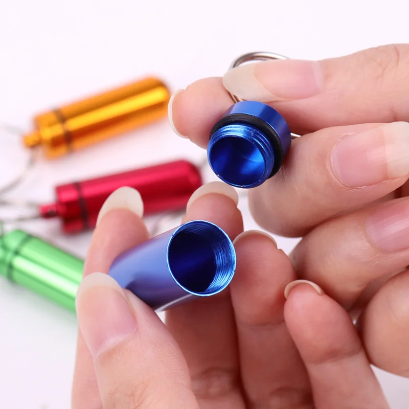 Compact Waterproof Aluminum Pill Organizer and Storage Container