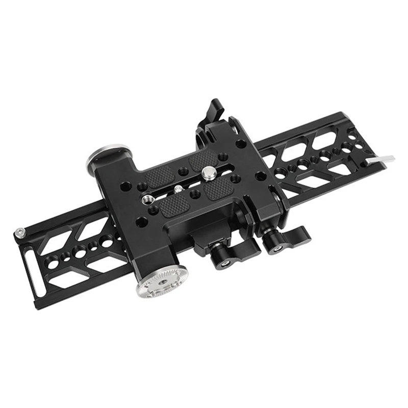 

10 Inch Dovetail Plate And QR Baseplate With Double 15Mm Rod Adapter Amp Replacement ARRI Rosette Connections For DSLR Camera