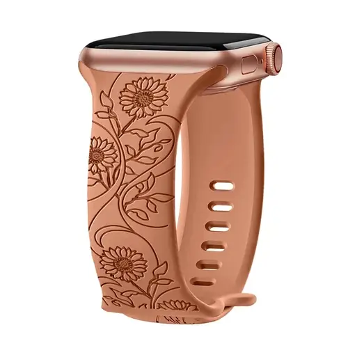 Engraved Band for Apple Watch Strap 46mm 44mm 42mm 41mm 40 45mm Ultra 3 2 49mm Floral Bracelet Iwatch Series 11 10 9 8 7 SE 6 5 - Image 19