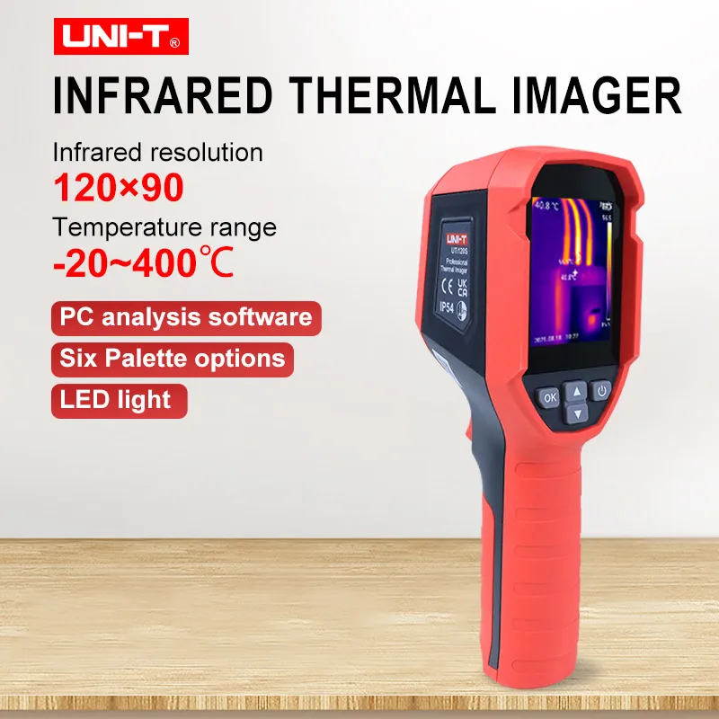 

UNI-T UTi120S Инфракрасный Тепловизор печатная плата промышленное тестирование 2,4 дюймов TFT ЖК портативный инфракрасный термометр