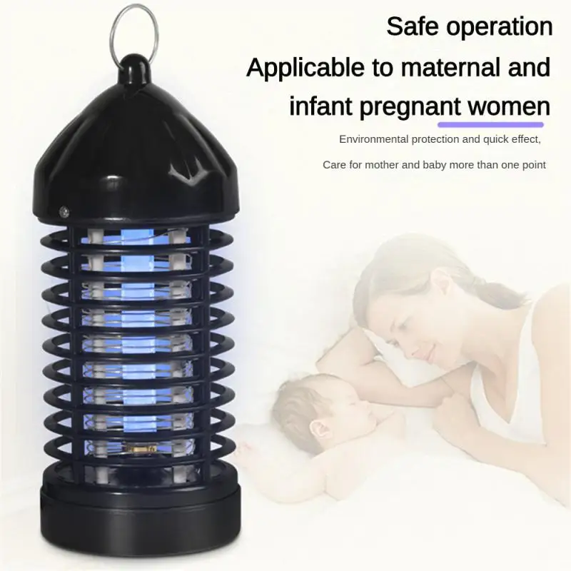 야외 모기 트랩 전기 충격 모기 킬러, 가정용 안전 음소거 비 방사선 전자 광촉매 트랩 램프