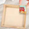 4 Pcs Tree Coaster Puzzle Mat Puzzles Serving Storage Tray Toy Holder Wooden Trays Blocks Toys Three-dimensional 3
