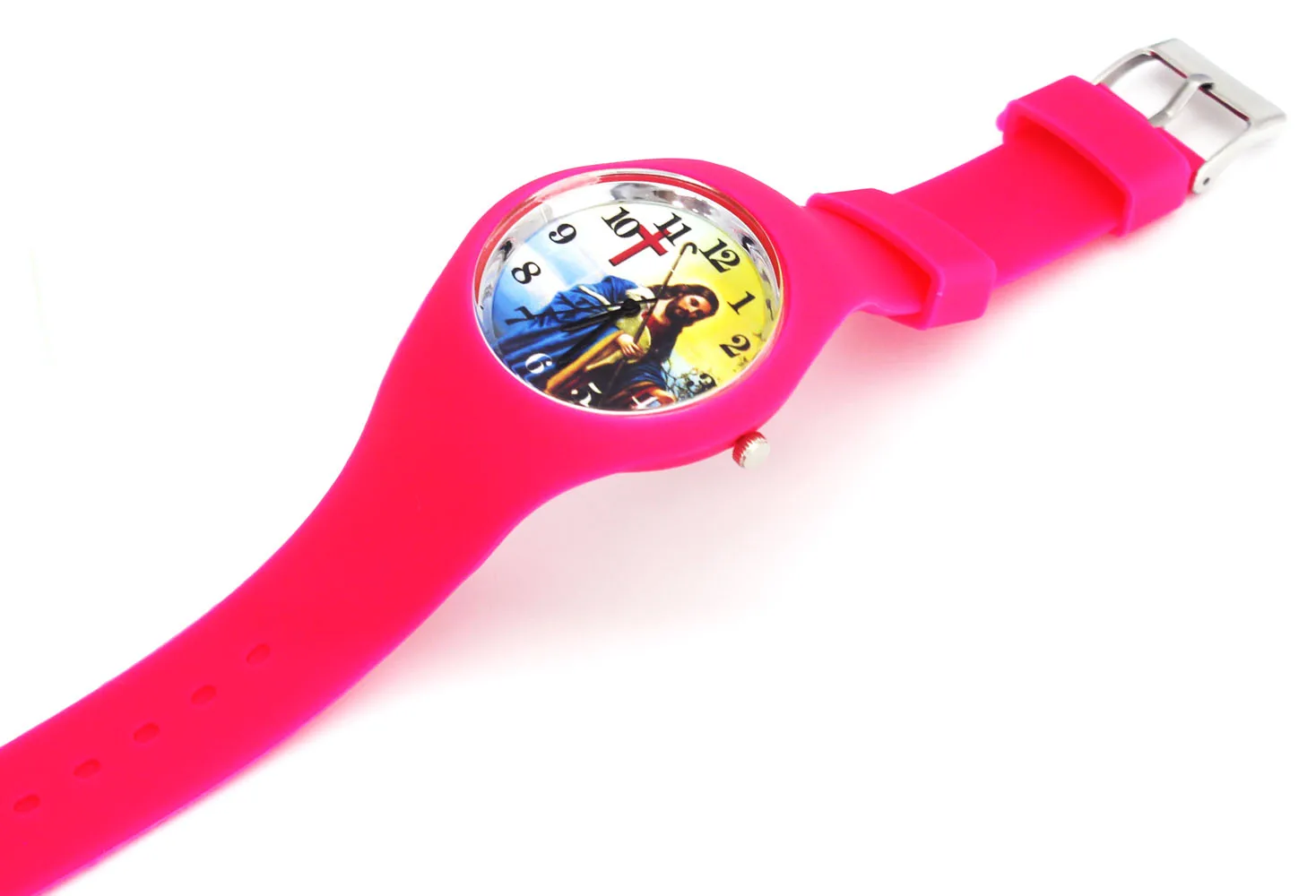 Jesus Christ Shepherd Cross Easter Day Christmas Gift Fashion Women Men Sport Silicone Strap Analog Quartz Wrist Watch 5