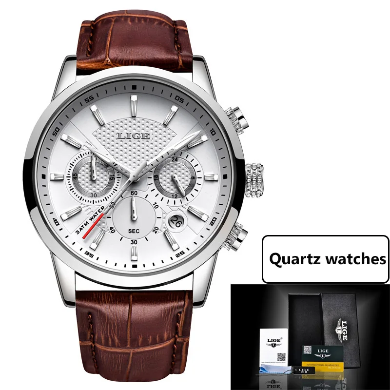 LIGE Men Watch Top Brand Mens Mechanical Watches Automatic Tourbillon Skeleton Watch Men Calendar Relogio Masculino dropship+Box 