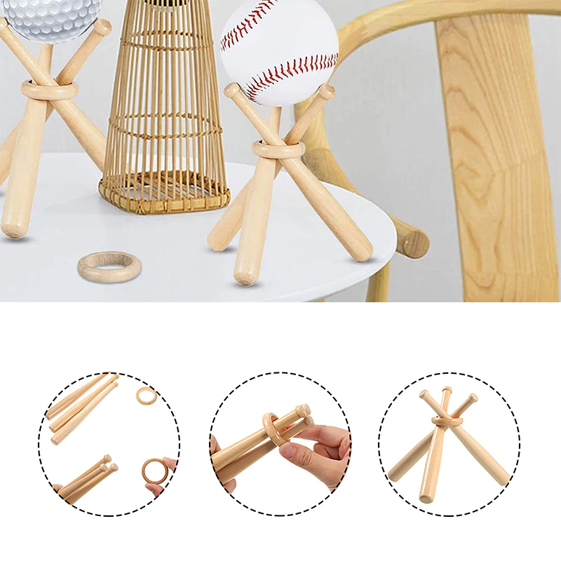best-selling factory spot wooden crafts baseball bat toys Mini baseball bat display stand