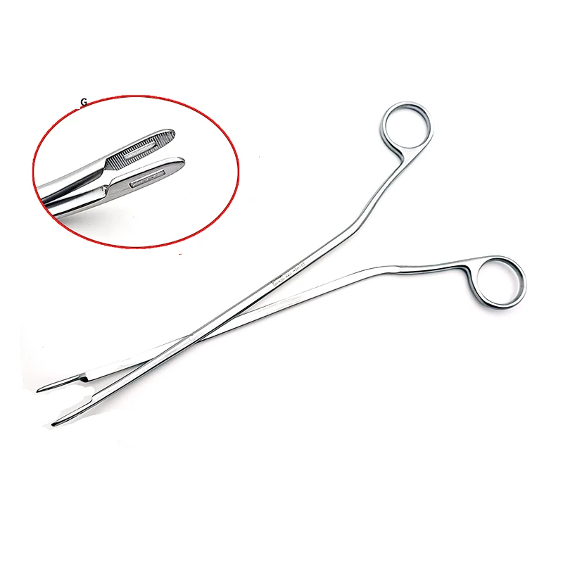 Take The Ring Forceps 22cm Bend Gynecological Removal Forceps Stainless Steel Multifunctional Iud Placement Forceps