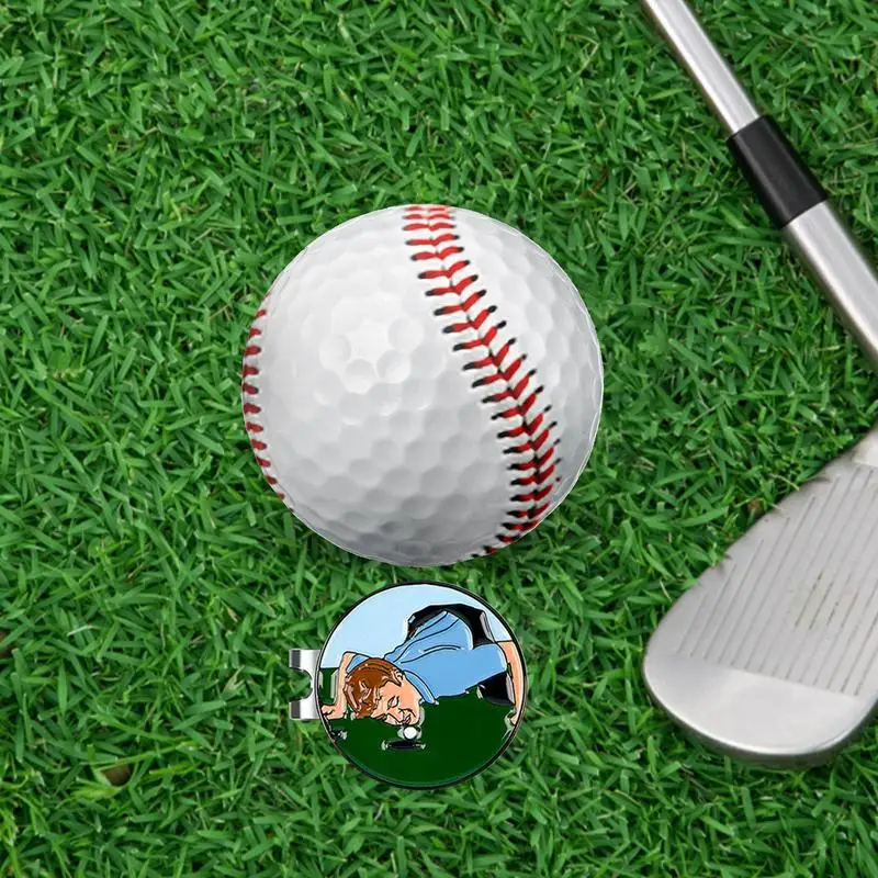 Golf Ball Marker Golf Hat Clip Magnetic Adsorption Metal Mark Removable Metal Visor Markers Clips Accessories