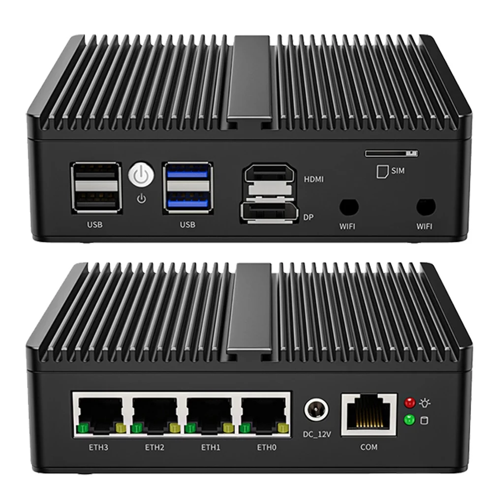 

Firewall Appliance Intel N100 Celeron N5105 Soft Router Fanless Mini PC 4*Intel i226 2.5G LAN HD DP Computer pfSense ESXI AES-NI