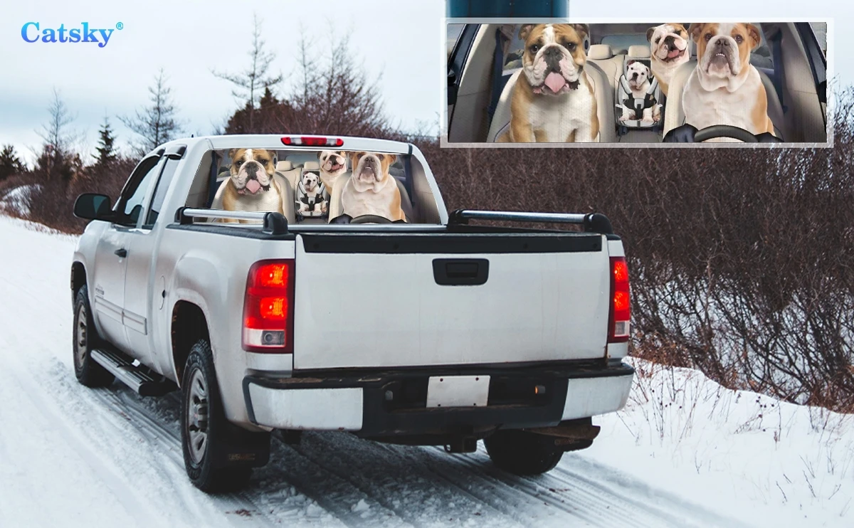 

Dog animal dog Car Rear Window Sticker Decoration,Perforated Window Film Decals for Truck Back Windshield,Decor for Car,Truck
