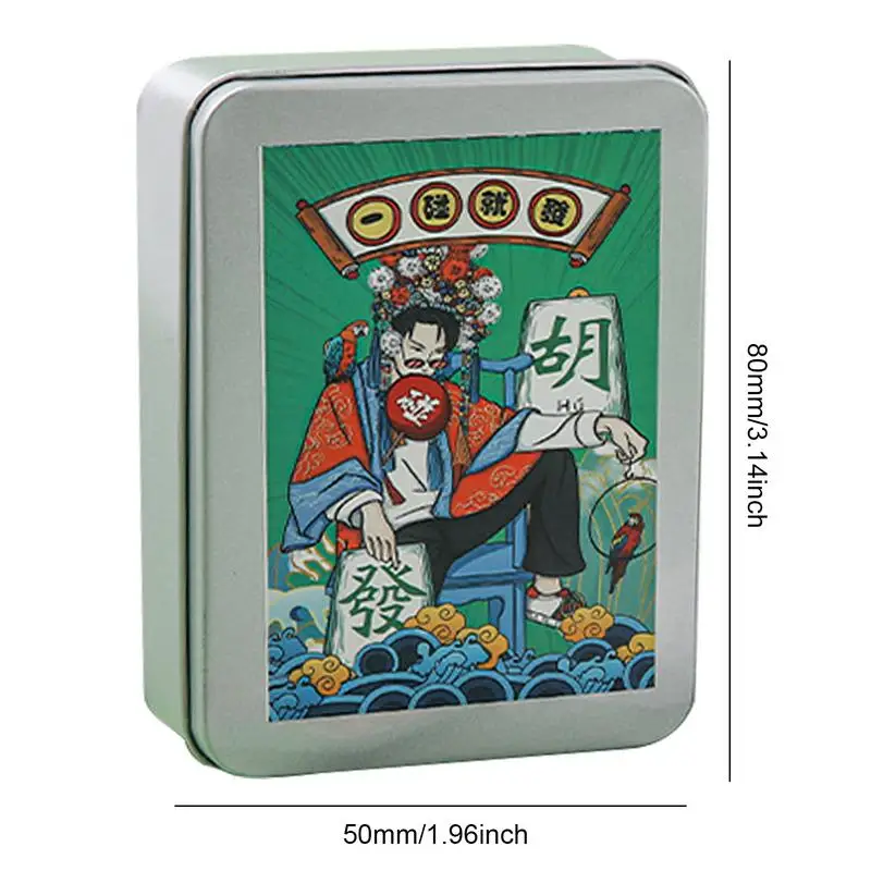 Chinese Mahjong Card Game Waterproof Mah Jong Playing Card 144-Card Deck Mahjong Playing For Family Gatherings