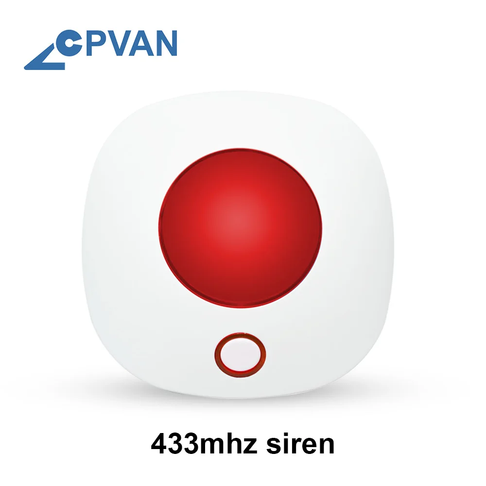 CPVAN Wireless Smart Home GSM Security Alarm System With PIR Motion Detector Door Sensor Alexa Compatible App Control emergency buzzer for elderly Alarms & Sensors