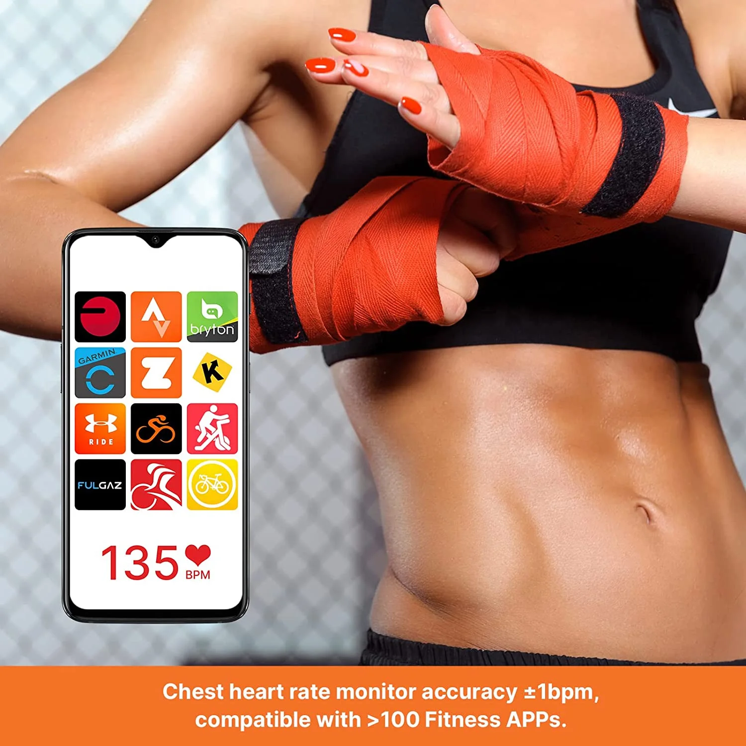Fascia Toracica Bluetooth Per Monitoraggio Frequenza Cardiaca – Cintura Morbida, Dati Sportivi Fitness