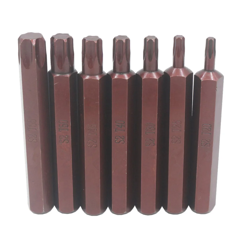 1pc 30/75mm Magnetische Torx-schraubendreher Bit Stahl 10mm Sechskantschaft Schraubendreher Für Schlagschrauber T20/T25/T30/T40/T45/T50/T55 – Detail 11